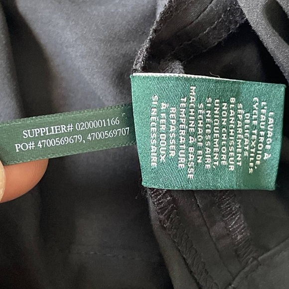 Lauren Ralph Lauren Dress Womens 8 3/4 Bell Sleeve Boho Shift Knee Length Black - Picture 4 of 7